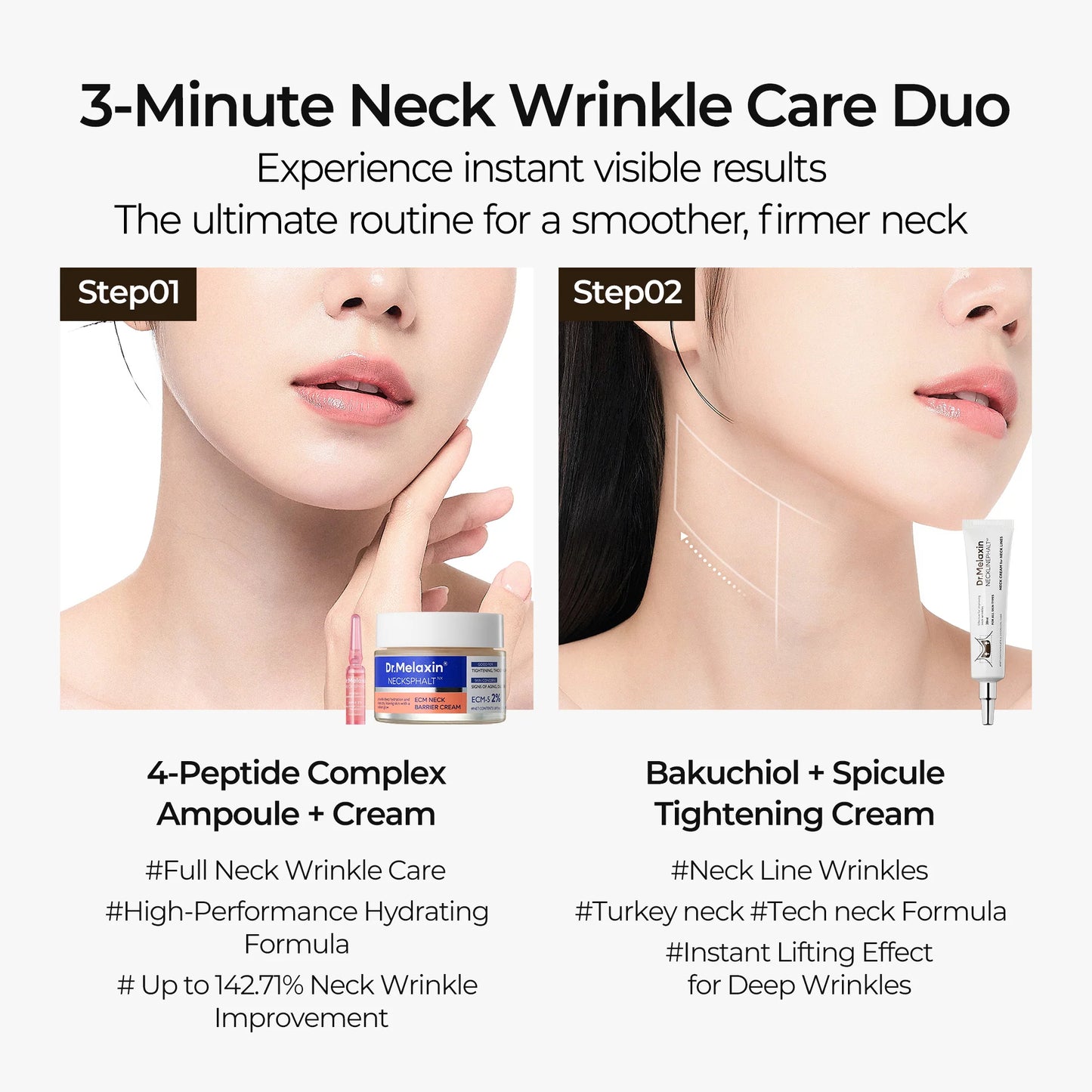 Dr.Melaxin 3-Minute Neck Wrinkle Care Trio