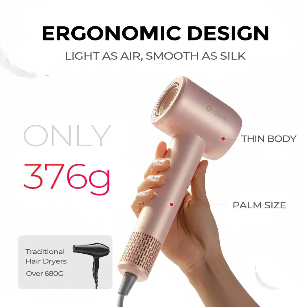 OutRank Hair AIRHYPE COMPACT High-Speed Hair Dryer – Fast, Lightweight, and Travel-Ready
